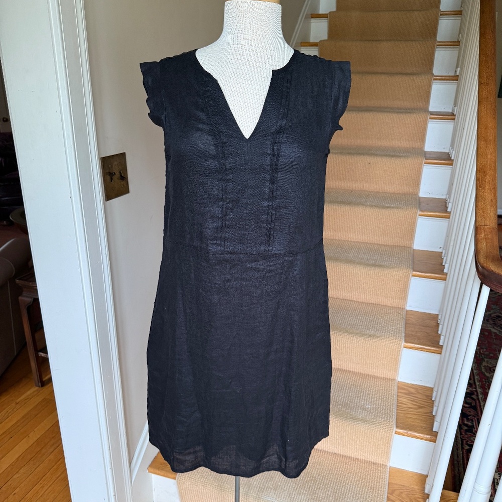 Linen dress w/pockets by Garnet Hill NWOT